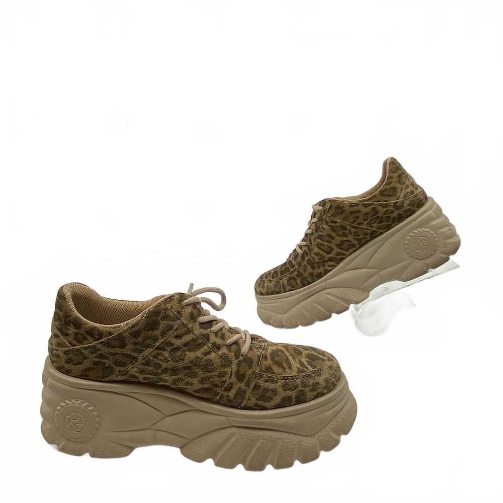 Urban Outfitters Brown Suede Animal-Print Platform Sneakers | Women’s 39EU - Picture 9 of 9